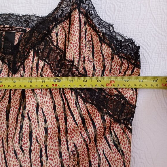 Victorias Secret Lace Trim Animal Print Camisole XL Pijama - Picture 5 of 6